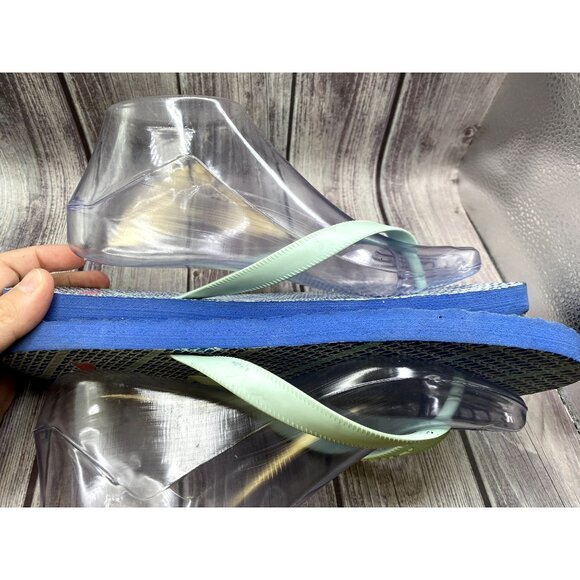 Vineyard Vines Light Blue Whale Flip Flop Sandals Women Size 10 - Picture 4 of 6